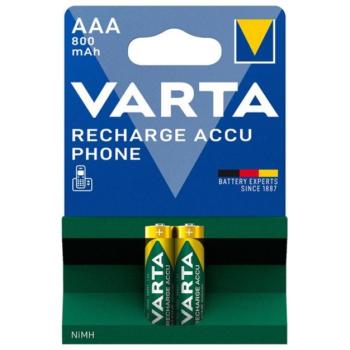 VARTA RECHARGE ACCU elem (AAA, 1.2V, 800mAh Ni-MH, újratölthető) 2db/csomag kép