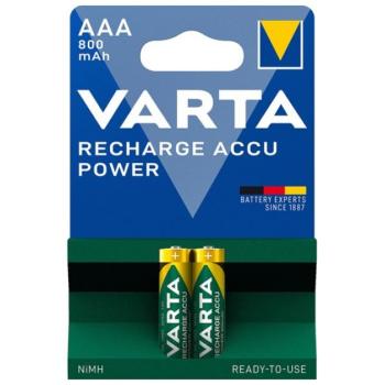 VARTA RECHARGE ACCU POWER elem (AAA, 1.2V, 800mAh Ni-MH, újratölthető) 2db/csomag kép