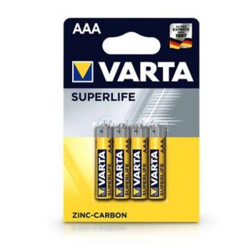 VARTA Superlife Zinc-Carbon AAA ceruza elem - 4 db/csomag kép