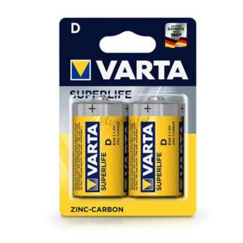 VARTA Superlife Zinc-Carbon R20 góliát elem - 2 db/csomag kép