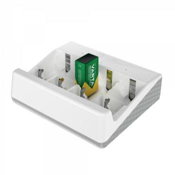 VARTA UNIVERSAL elemtöltő AAA/A/C/D/ 9V elemek töltésére (elemek nélkül) - fehér kép