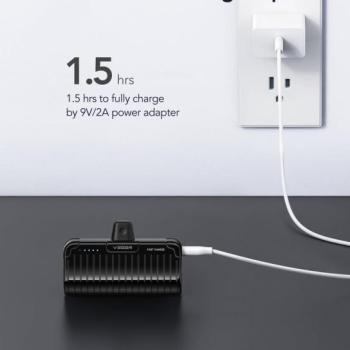 Veger Q0558P PlugOn powerbank 5000mAh 20W 3A PD QC3.0 Lightning csatlakozóval - fekete kép