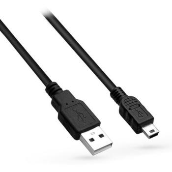 Venom USB-A - mini USB töltőkábel 2 m-es vezetékkel - fekete - ECO csomagolás kép