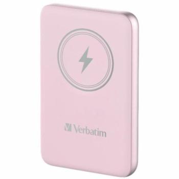Verbatim &#039;n&#039; Go vezeték nélküli mágneses powerbank 15W 5000mAh - rózsaszín kép