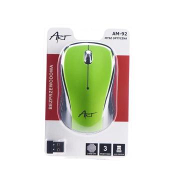 Vezeték nélküli egér, wireless, zöld, ART AM-92 kép