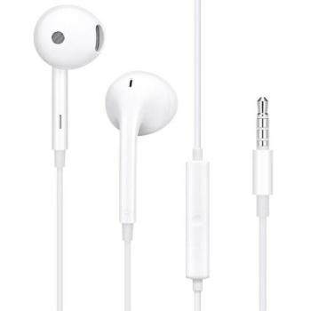 Vezetékes sztereó fülhallgató, 3.5 mm, mikrofon, funkció gomb, Oppo MH135, fehér, gyári kép