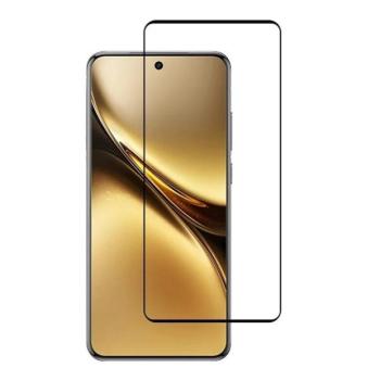 Vivo X200 Pro, Kijelzővédő fólia, ütésálló fólia (az íves részre is!), Tempered Glass (edzett üveg), fekete kép