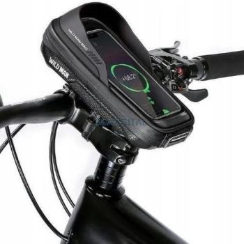 WILDMAN utazótáska kerékpár kormányra cipzárral 0,5L (4&quot;- 7&quot;) ES16 fekete kép