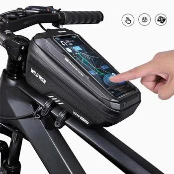 WILDMAN utazótáska kerékpárvázhoz cipzárral 1L (4&quot;-7&quot;) XS2 fekete kép