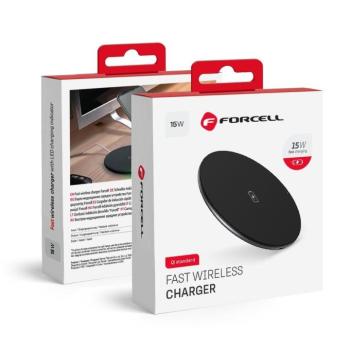 Wireless töltő, 15W, fekete, Forcell F-Energy kép