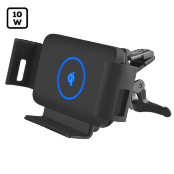 Wirelesses autós tartó szélvédőre/szellőzőrácsra 10W, fekete kép