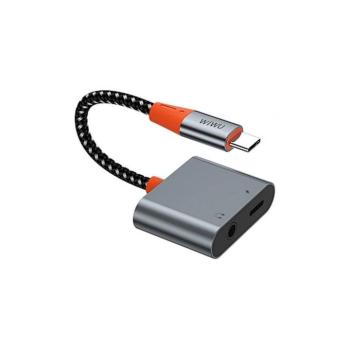 WiWU LT10 Audioadapter Type-C - Type-C/3.5mm jack kép