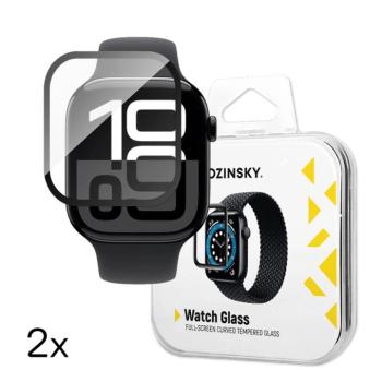 Wozinsky edzett üveg fekete szegéllyel Apple Watch 10 46mm - 2 db kép
