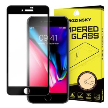 Wozinsky edzett üveg FullGlue Super Tough képernyővédő fólia Teljes Képernyős kerettel tok barát iPhone 8/7 fekete kijelzőfólia üvegfólia tempered glass kép