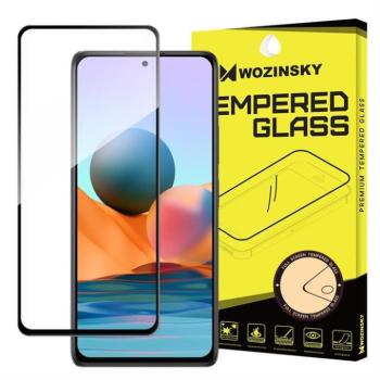 Wozinsky edzett üveg tempered glass Teljes Glue Super Tough képernyővédő fólia teljes képernyős kerettel tok barátságos Xiaomi redmi Note 10 Pro fekete üvegfólia kép