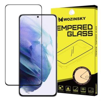 Wozinsky edzett üveg tempered glass Teljes Glue Super Tough képernyővédő fólia teljes képernyős kerettel tokbarát Samsung Galaxy S21 5G fekete szegéllyel kép