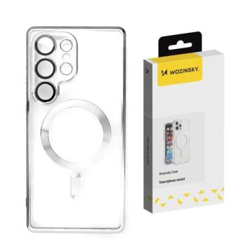 Wozinsky Electroplated MagSafe-kompatibilis tok Samsung Galaxy S24 FE - ezüst színű kép