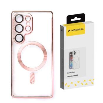 Wozinsky Electroplated MagSafe-kompatibilis tok Samsung Galaxy S24 FE - rózsaszín kép