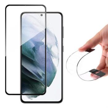 Wozinsky Full Flexi Nano üveg hybrid képernyővédő fólia kerettel Samsung Galaxy S21 + 5G (S21 Plus 5G) fekete üvegfólia kép