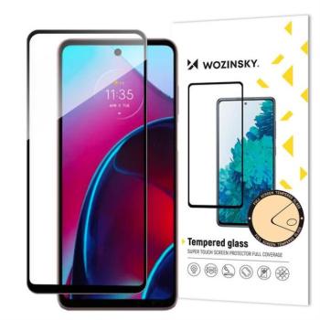 Wozinsky Full Glue edzett üveg Motorola Moto G Stylus 2022 9H teljes képernyős fekete kerettel kép