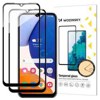 Wozinsky Full Glue edzett üveg Samsung Galaxy A14 5G 9H teljes képernyő edzett üveg fekete kerettel kép