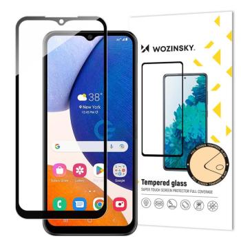Wozinsky Full Glue edzett üveg Samsung Galaxy A14 5G 9H teljes képernyős fekete kerettel kép