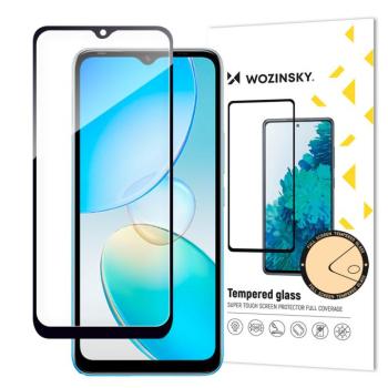 Wozinsky Full Glue Infinix Hot 12i teljes képernyő edzett üveg keret fekete (tokbarát) kép