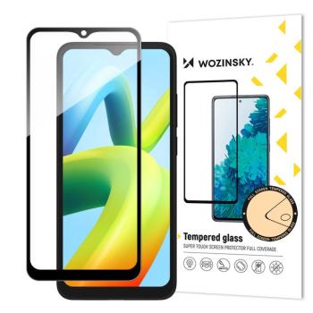 Wozinsky Full Glue Tempered Glass Xiaomi Redmi A2 / Redmi A1 teljes képernyős fekete kerettel fólia kép