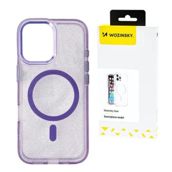 Wozinsky Glitter MagSafe-kompatibilis tok Samsung Galaxy S25 Ultra - lila kép