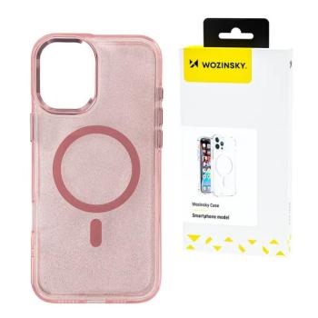 Wozinsky Glitter MagSafe-kompatibilis tok Samsung Galaxy S25 Ultra - rózsaszín kép