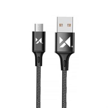 Wozinsky kábel USB - MicroUsb 2,4a 1m fekete (WUC-M1B) kép