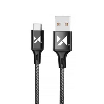 Wozinsky kábel USB - USB type-c 2,4a 2m fekete (WUC-C2B) kép