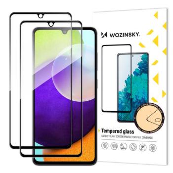 Wozinsky készlet 2x szuper tartós teljes felületen ragasztós edzett üveg teljes képernyős üvegfólia Samsung Galaxy A33 5G fekete kép
