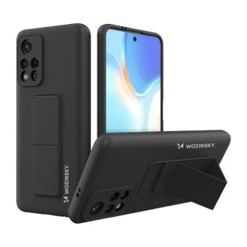Wozinsky Kickstand Case Szilikon állvány tok Szilikon állvány tok Xiaomi Redmi Note 11S / Note 11 fekete kép