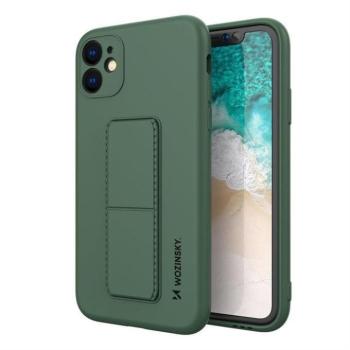Wozinsky kitámasztható tok Flexible Silicone telefontok az állvány iPhone 11 Pro Sötét Zöld kép