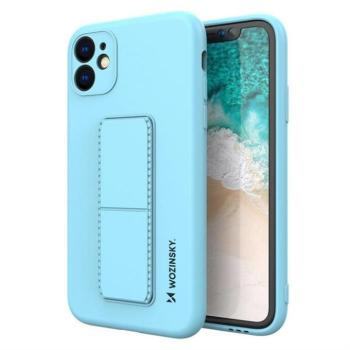 Wozinsky kitámasztható tok Flexible Silicone telefontok az állvány iPhone 12 világoskék kép