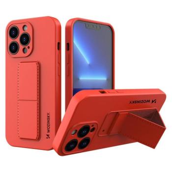 Wozinsky kitámasztható tok Flexible Silicone telefontok egy állvány iPhone 13 Piros kép