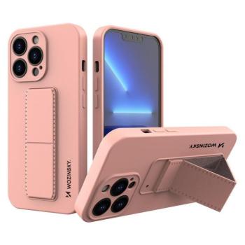 Wozinsky kitámasztható tok Flexible Silicone telefontok iPhone 13 Pro Pro Pink kép