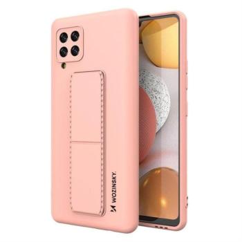 Wozinsky kitámasztható tok Flexible Silicone telefontok Samsung Galaxy A42 5G Rózsaszín kép