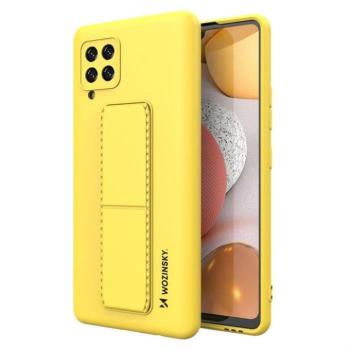 Wozinsky kitámasztható tok Flexible Silicone telefontok Samsung Galaxy A42 5G sárga kép