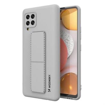 Wozinsky kitámasztható tok Flexible Silicone telefontok Samsung Galaxy A42 5G szürke kép