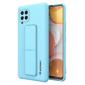 Wozinsky kitámasztható tok Flexible Silicone telefontok Samsung Galaxy A42 5G világoskék kép