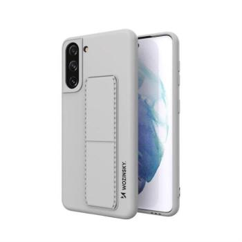 Wozinsky kitámasztható tok Flexible Silicone telefontok Samsung Galaxy S21 + 5G (S21 Plus 5G) szürke kép