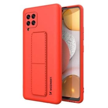 Wozinsky kitámasztható tok Flexible Silicone telefontok Stand Samsung Galaxy A42 5G Red kép