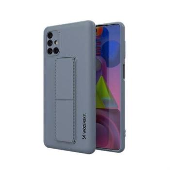 Wozinsky kitámasztható tok Flexible Silicone telefontok Stand Samsung Galaxy M51 kék kép