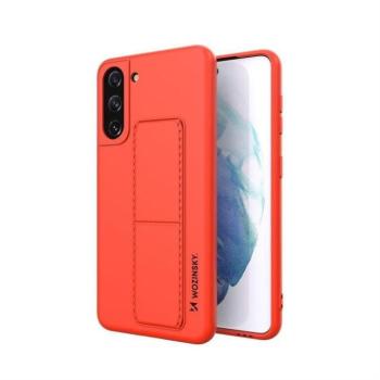 Wozinsky kitámasztható tok Flexible Silicone telefontok Stand Samsung Galaxy S21 + 5G (S21 Plus 5G) piros kép