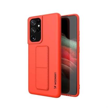 Wozinsky kitámasztható tok Flexible Silicone telefontok Stand Samsung Galaxy S21 Ultra 5G Red kép