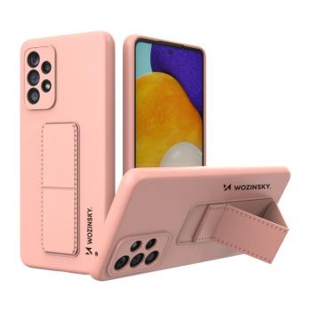 Wozinsky kitámasztható tok Rugalmas szilikon állvány Samsung Galaxy A73 rózsaszín kép