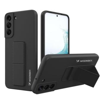 Wozinsky kitámasztható tok Rugalmas szilikon állvány Samsung Galaxy S22 + (S22 Plus) Fekete kép
