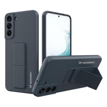 Wozinsky kitámasztható tok Rugalmas szilikon állvány Samsung Galaxy S22 + (S22 Plus) tengerészkék színben kép